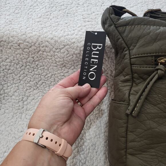 NEW Bueno of California Bueno Front Flap Large Crossbody Olive - Picture 4 of 7